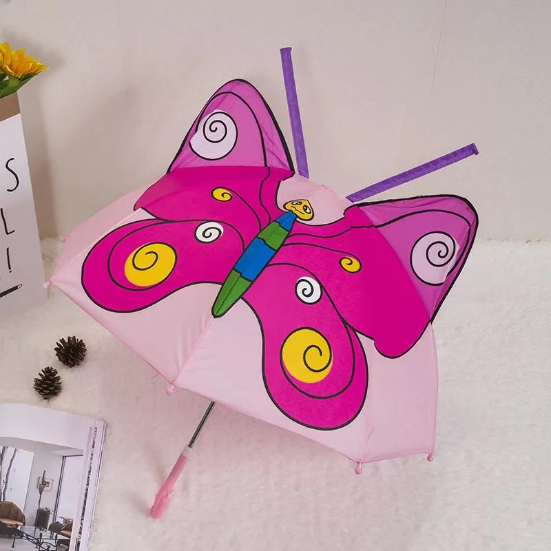 Parapluie Papillon Rose