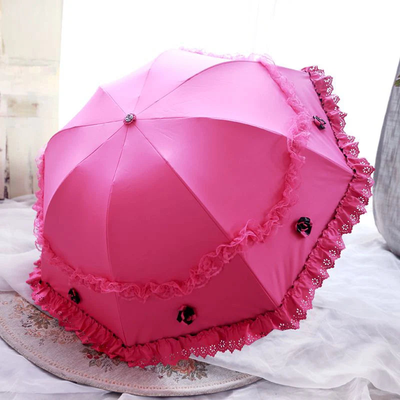 Parasol dentelle protection solaire
