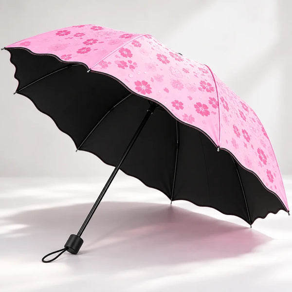 Parapluie pliant motif floral