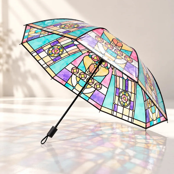 Parapluie transparent long manche