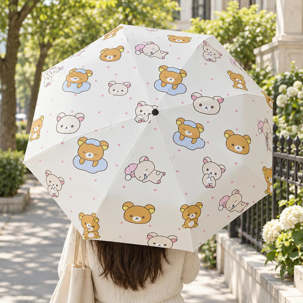 Parapluie rose pliable protection