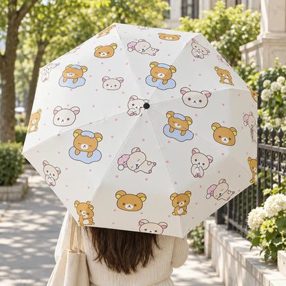 Parapluie rose pliable protection