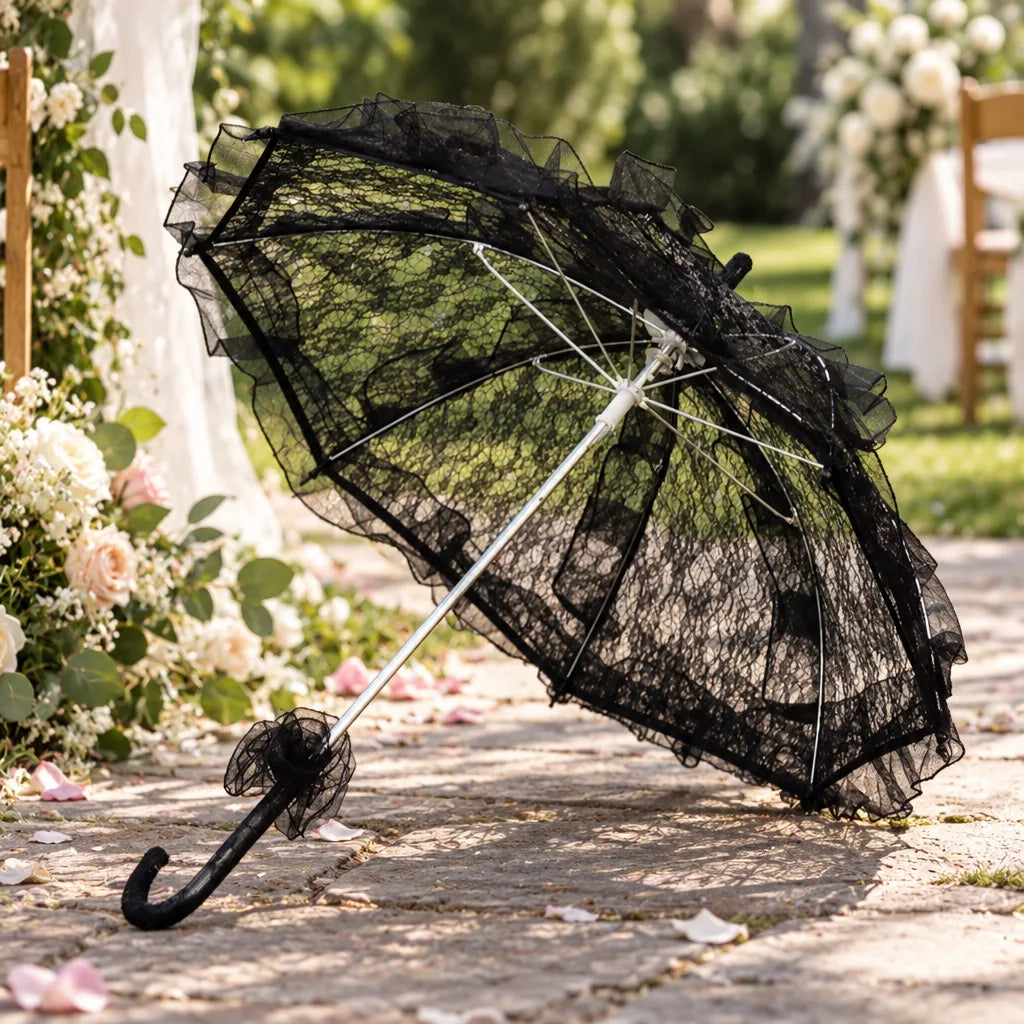 Parasol parapluie dentelle fait
